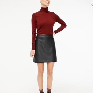 J.Crew Faux Leather A-Line Skirt NEW WITH TAGS. Size 4.